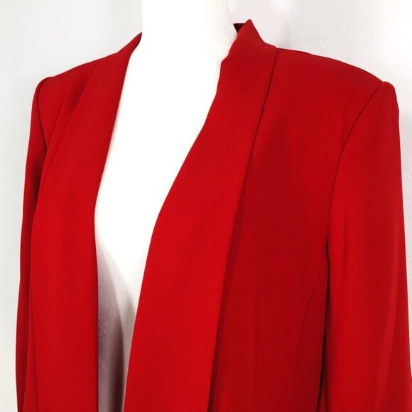 Calvin Klein Womens 2XL Red Jacket Open Front Chic Party Holiday - Picture 7 of 12